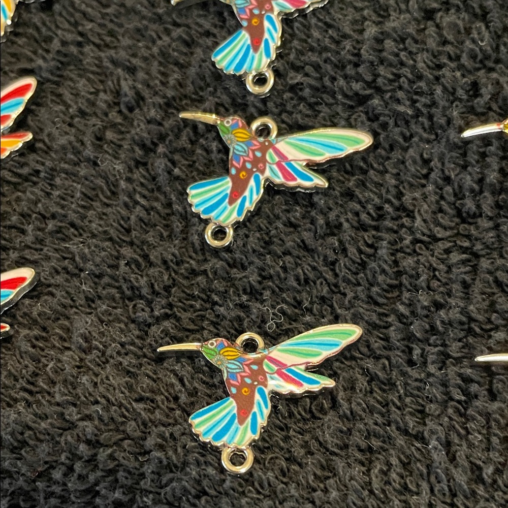 60 Colorful Hummingbird Charms nwt - Picture 5 of 11